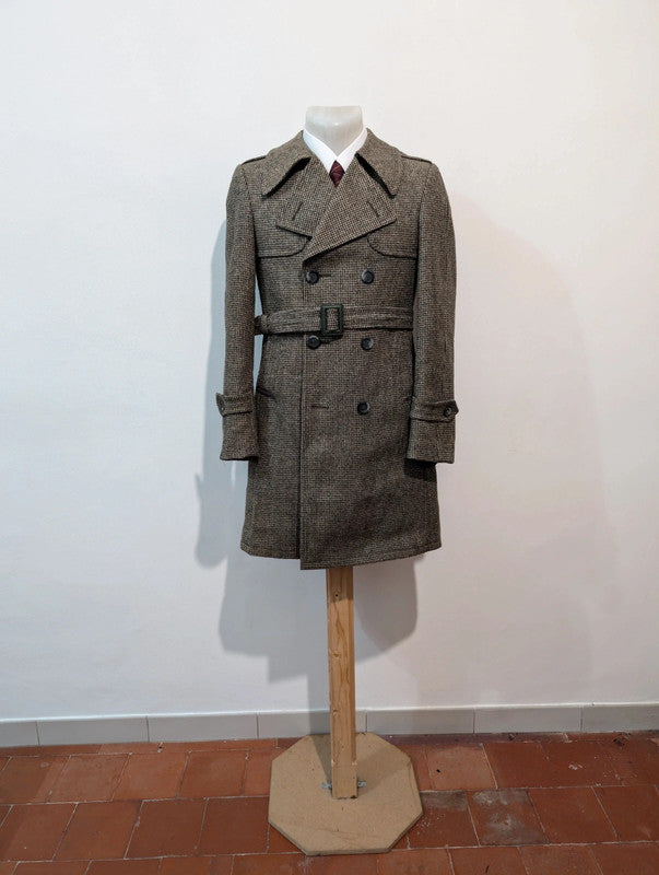 Mignon manteau trench en tweed