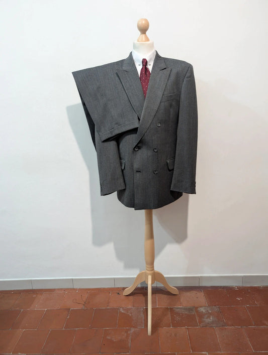 Furious grey wool double-breasted suit