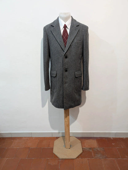 Magnifique manteau polo coat gris en laine