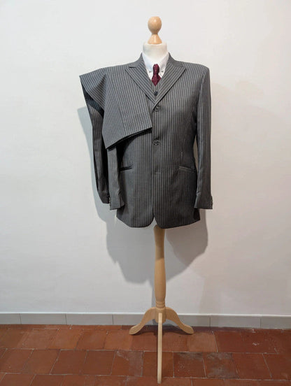 Méchant costume 3 pièces  pinstripe en laine