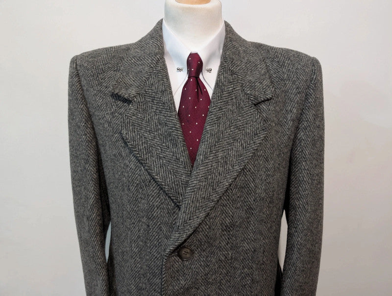 Magnifique manteau gris en tweed