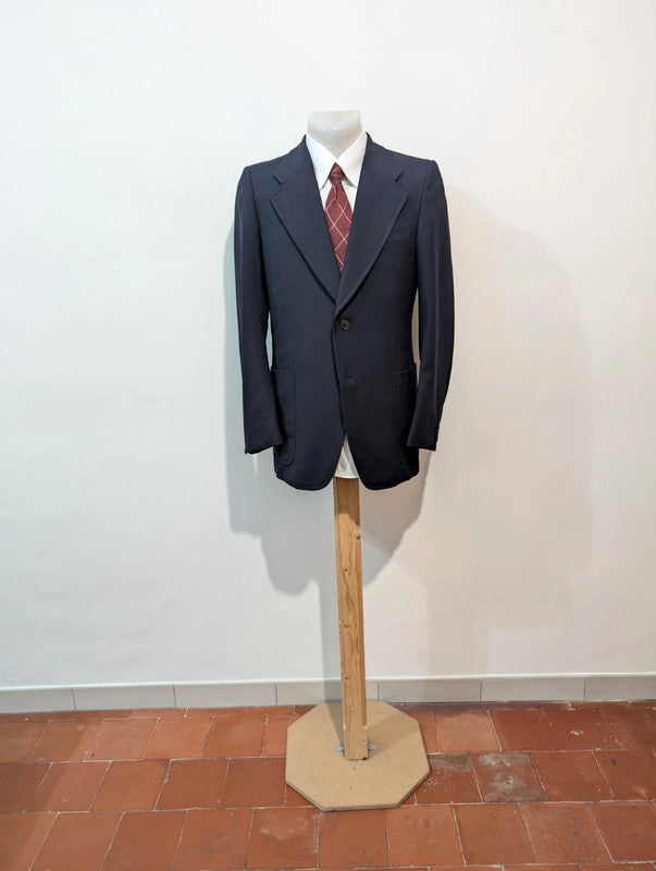 Classic navy blue wool suit