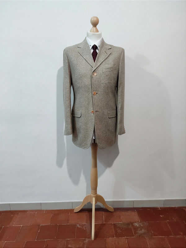 Adorable gray beige tweed suit