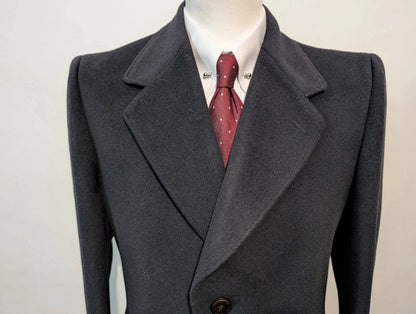 Lourd manteau bleu marine en laine