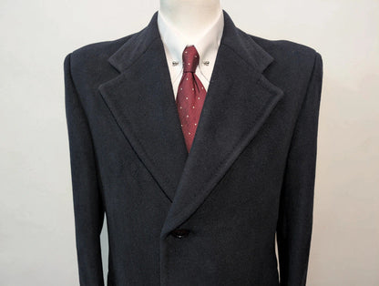 Magnifique manteau bleu marine en cachemire