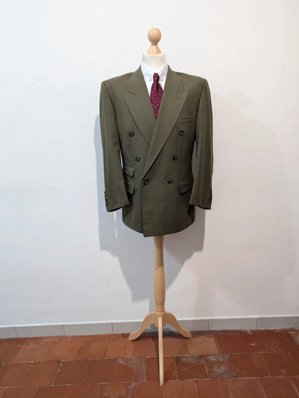 Awesome green wool double-breasted suit