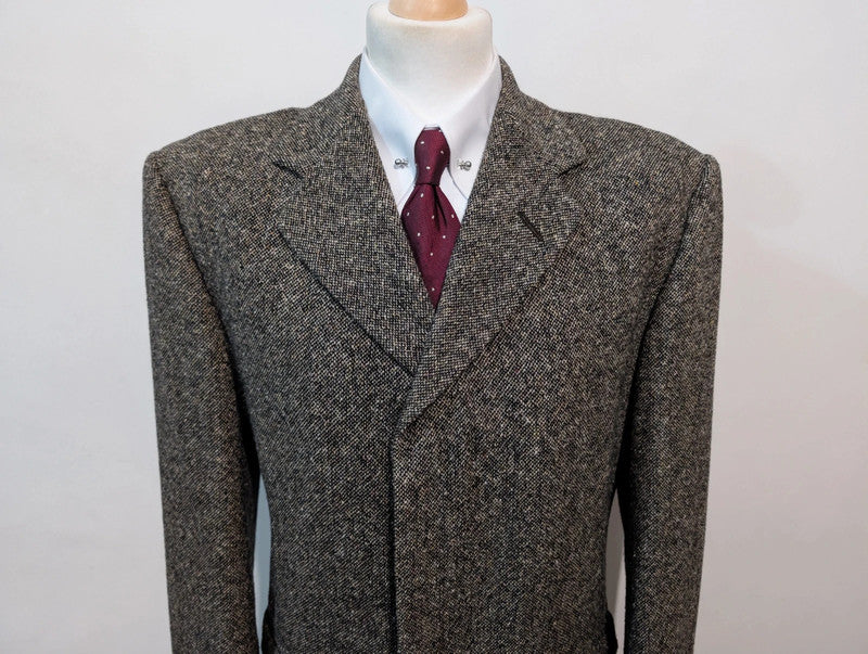 Sympathique manteau gris chiné en tweed