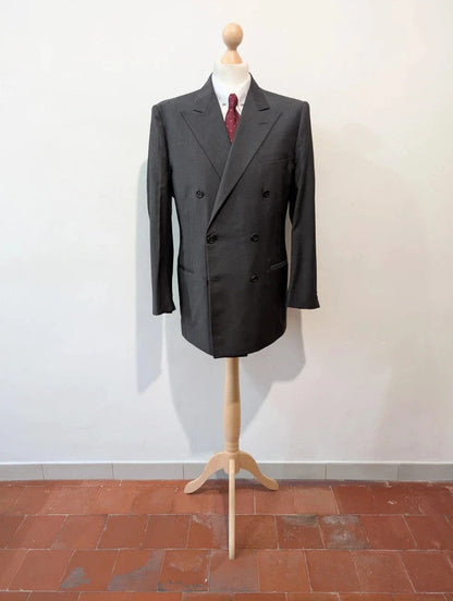 Légendaire costume croisé gris en laine