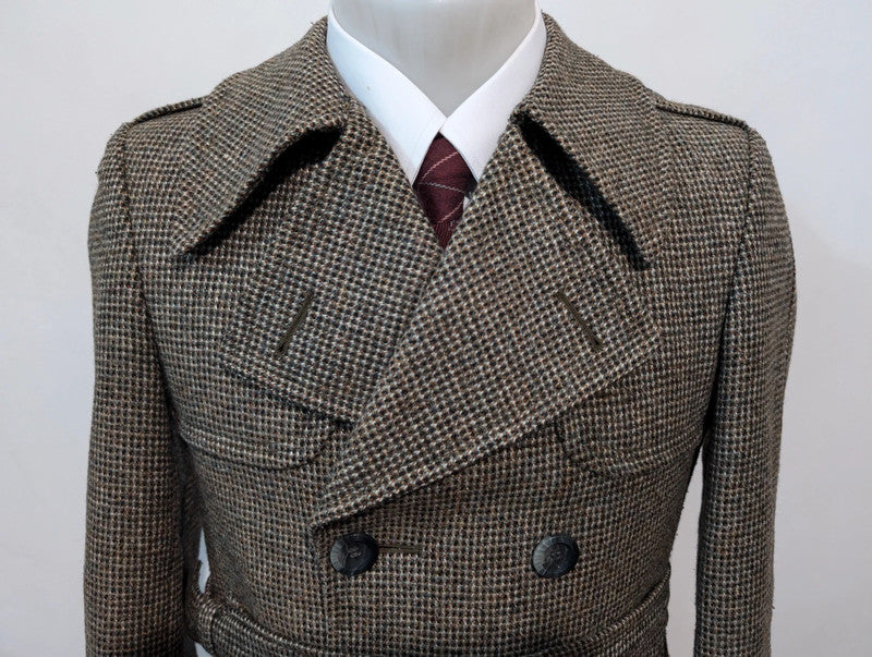 Mignon manteau trench en tweed