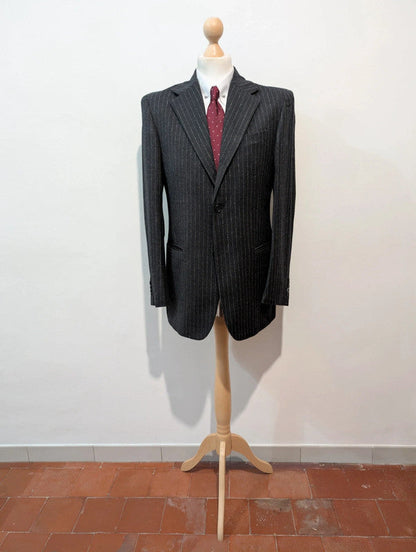 Parfait costume chalkstripe en flanelle lourde