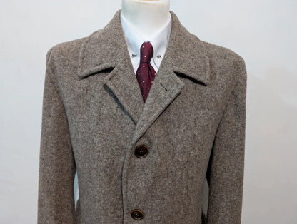 Mignon manteau polo coat gris marron en laine