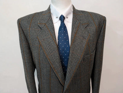 Robuste veste a carreaux en tweed
