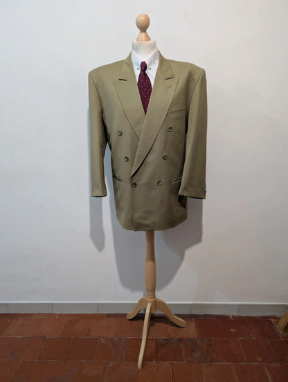 Étonnant Costume croisé vert en laine