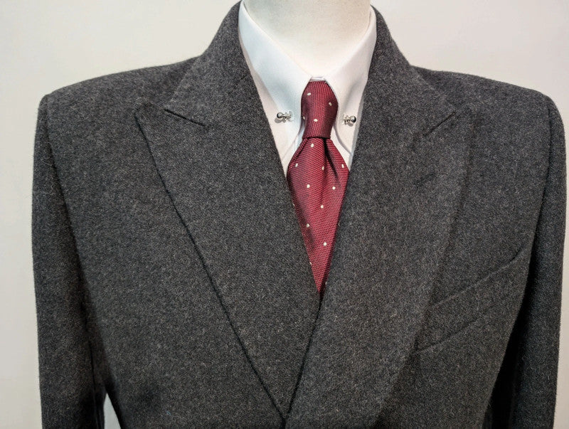 Furious grey wool double-breasted coat