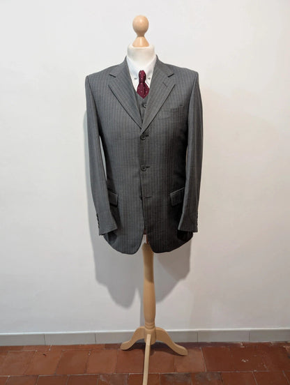 Légendaire costume 3 piece pinstripe en laine legere