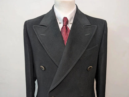 Magnifique manteau croisé noire en laine