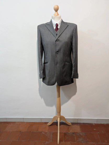 Méchant costume 3 pièces  pinstripe en laine
