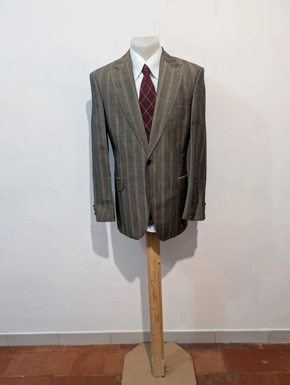 Sympathique Costume gris marron en laine légère