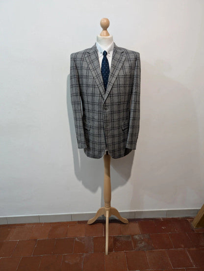 Magnifique costume gris a carreaux en flanelle
