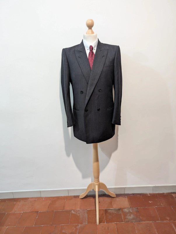 Wicked Grey Flannel Double Breasted Suit