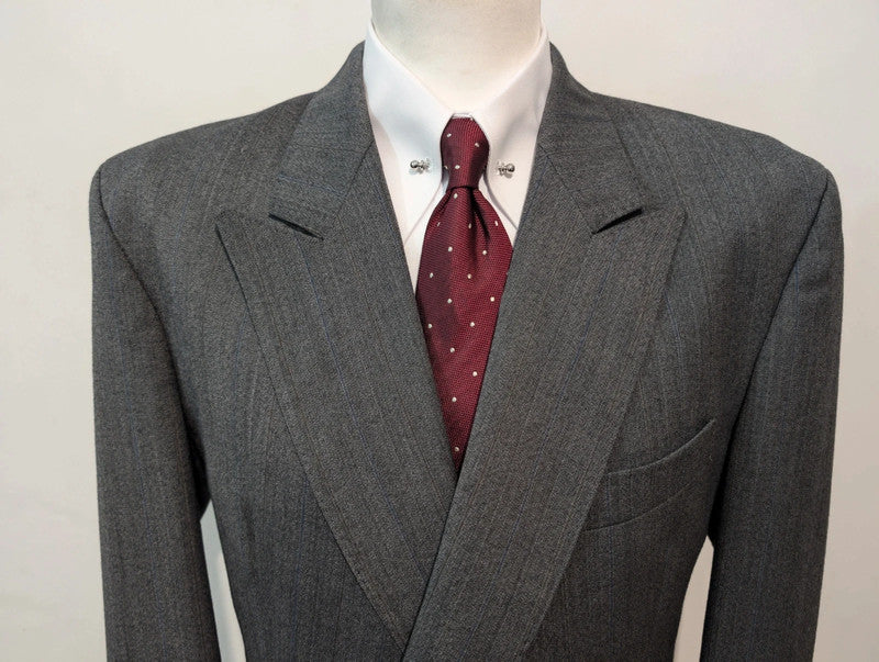 Furious grey wool double-breasted suit