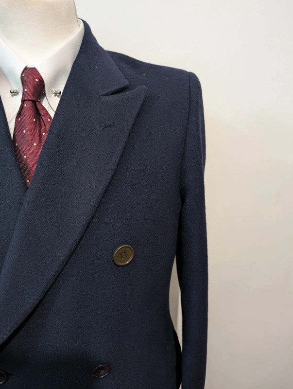 Légendaire manteau croisé bleu marine en laine