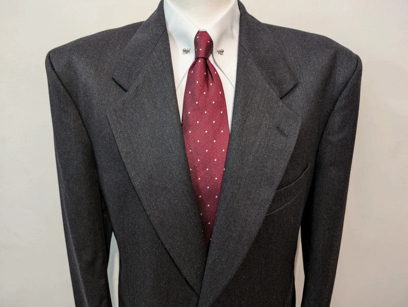 Heavy grey wool flannel suit