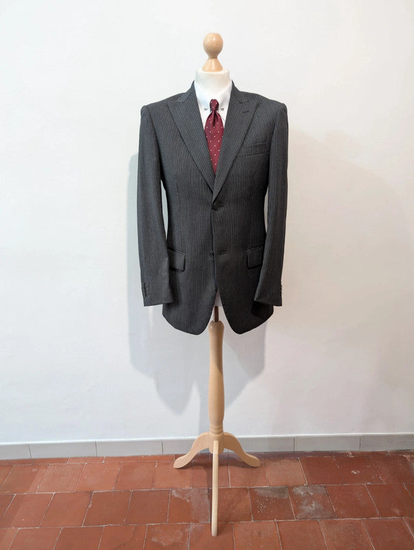 Original gray striped wool suit