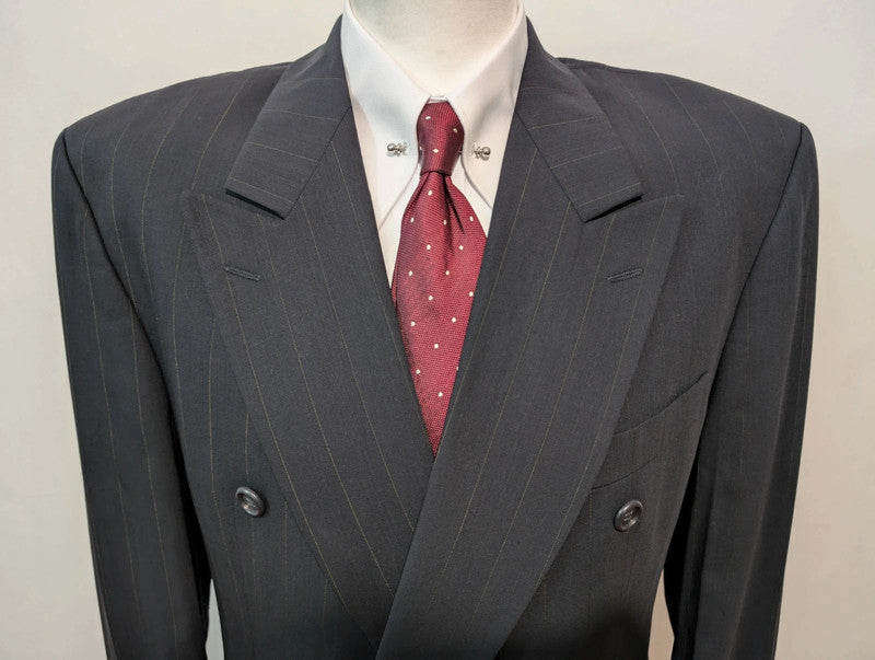 Terrible pinstripe double-breasted suit