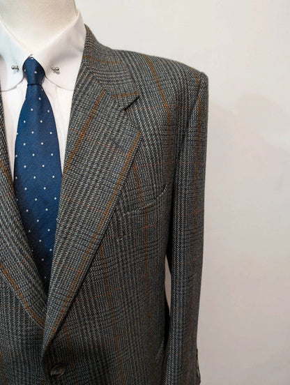 Robuste veste a carreaux en tweed
