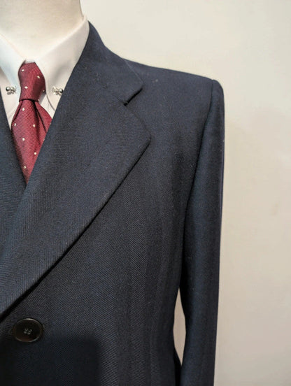 Classique manteau bleu marine en laine