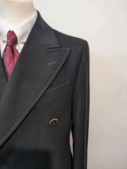 Magnifique manteau croisé noire en laine