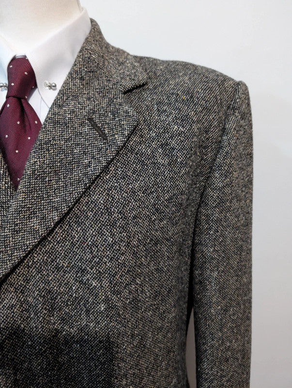 Sympathique manteau gris chiné en tweed