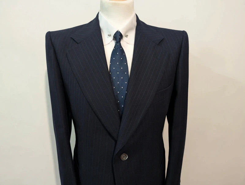 Heavy wool pinstripe suit