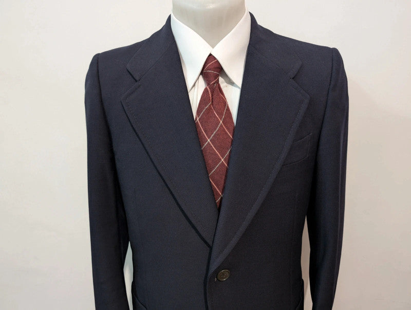 Classic navy blue wool suit