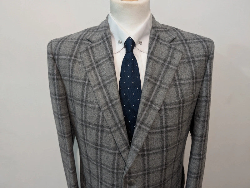 Beautiful grey plaid flannel suit