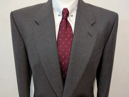 Sublime costume gris vert en flanelle de laine