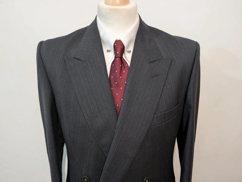 Classic striped double-breasted suit