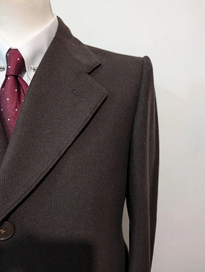 Splendide manteau marron a chevron