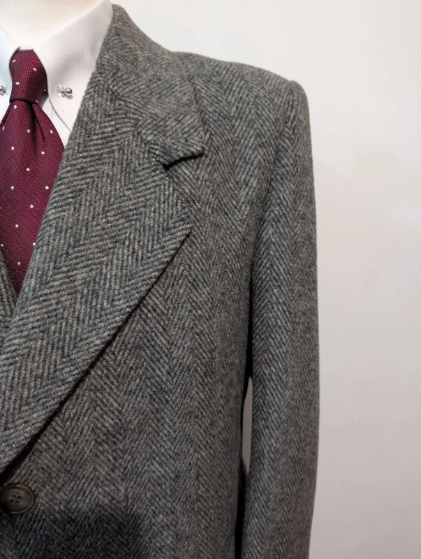 Magnifique manteau gris en tweed