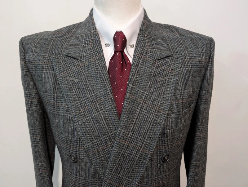 Small double-breasted flannel suit