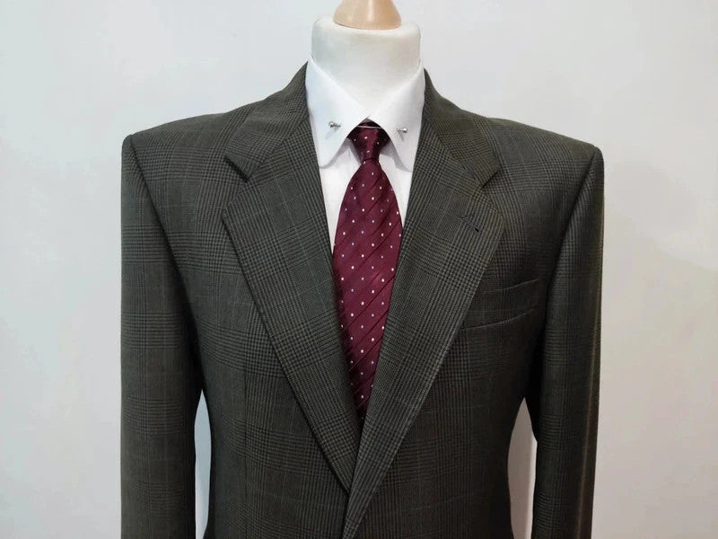 Perfect gray prince of wales suit