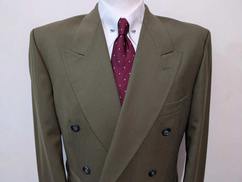 Awesome green wool double-breasted suit