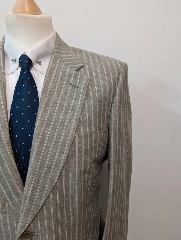 Amazing linen pinstripe suit