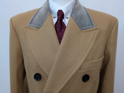 Fabuleux manteau croisé Chesterfield en laine