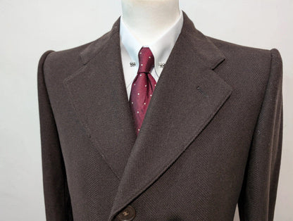 Splendide manteau marron a chevron