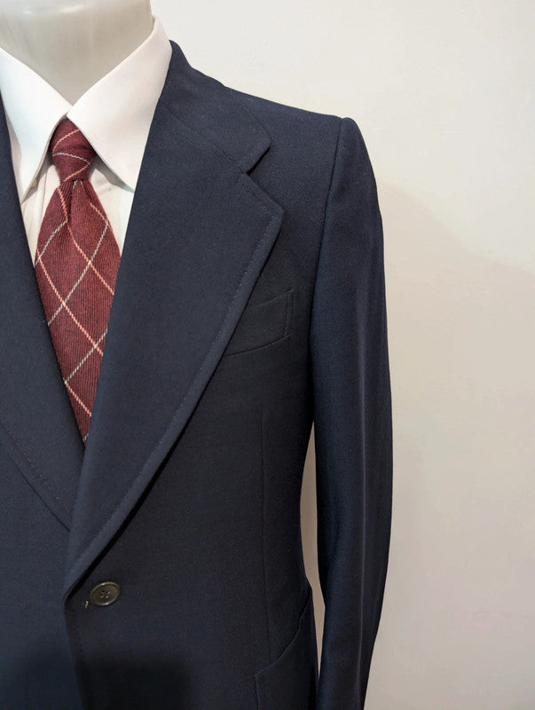 Classic navy blue wool suit