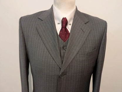 Légendaire costume 3 piece pinstripe en laine legere