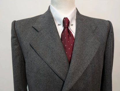 Splendide manteau gris a chevron en laine