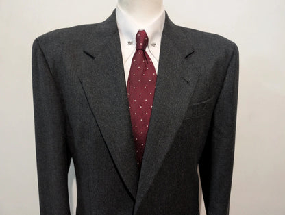 Sublime costume gris en flanelle de laine